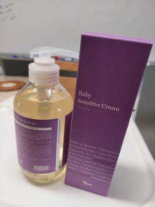 빅그린 베이비라인 3종세트 - 샴푸앤바디워시500ml,올인원로션500ml,바디크림170ml — 5점을 준 리뷰어가 2022년 11월 올린 사용 사진