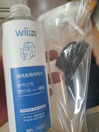 위케어 천연 주방세세, 에어프라이어세제, 다목적세정제, 발포텀블러세정제 — 5점을 준 리뷰어가 2021년 2월 올린 사용 사진