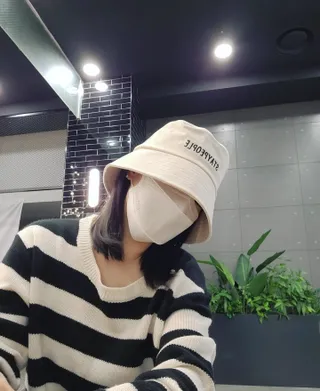 [스테이피플] STAYPEOPLE BUCKET HAT (IVORY) — 5점을 준 리뷰어가 2022년 9월 올린 사용 사진