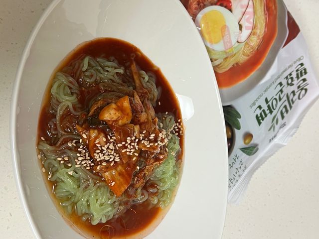 올리브발효곤약면 시원김치면 1세트-(3봉) 리뷰 사진