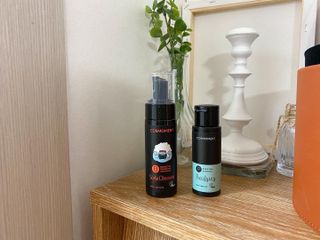 코스모먼트 부스티모 부스팅샴푸60ml + 비듬세정 진정샴푸50ml — 5점을 준 리뷰어가 2021년 11월 올린 사용 사진