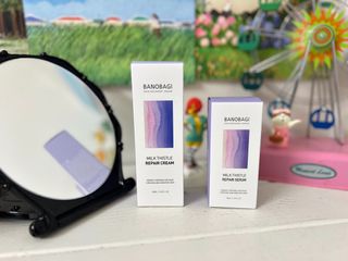 바노바기 코스메틱 바노바기 밀크 씨슬 리페어 세럼 30ml & 크림 50ml — 5점을 준 리뷰어가 2024년 6월 올린 사용 사진