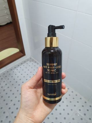 썸헤어 / SUMHAIR 썸헤어 써밋 안티 헤어로스 토닉 — 4.5점을 준 리뷰어가 2021년 5월 올린 사용 사진