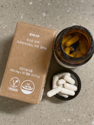 나우캠페인용 [포미나우]이탈리아 비건 인증 완료 유산균 30억 — 5점을 준 리뷰어가 2023년 10월 올린 사용 사진