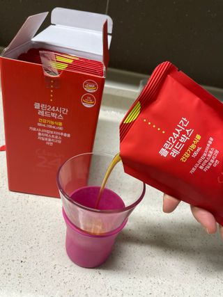 클린24시간 레드박스 1BOX(5포) + 전용보틀(500ml) — 5점을 준 리뷰어가 2024년 3월 올린 사용 사진