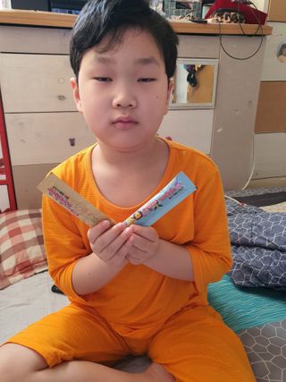 다나음 셀렌에 빠진 아연면역젤리 열대과일맛+사과맛 — 5점을 준 리뷰어가 2021년 2월 올린 사용 사진