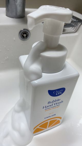 카오리온코스메틱스 클린온 버블 핸드 워시 500ml — 4점을 준 리뷰어가 2021년 8월 올린 사용 사진