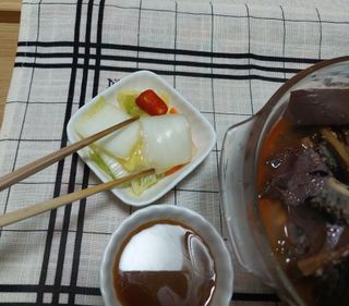 셰프애찬 단호박 백김치 1kg — 5점을 준 리뷰어가 2022년 10월 올린 사용 사진