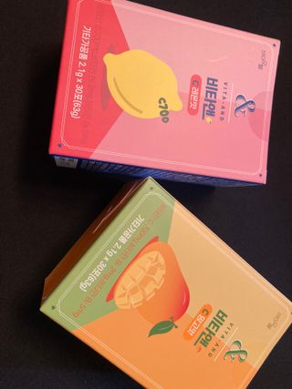 비타앤C 레몬맛, 망고맛 — 5점을 준 리뷰어가 2021년 4월 올린 사용 사진