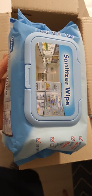 햅스 세균없는 주방 대형 2팩, HAPS sanitizer wipe — 4점을 준 리뷰어가 2022년 1월 올린 사용 사진
