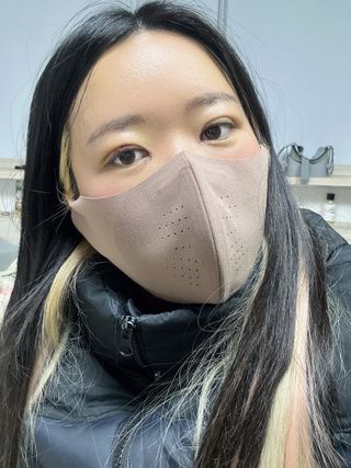 [AVAVE] 어베이브 페이스히트 스포츠 골프 방한 페이스 마스크 — 5점을 준 리뷰어가 2024년 1월 올린 사용 사진