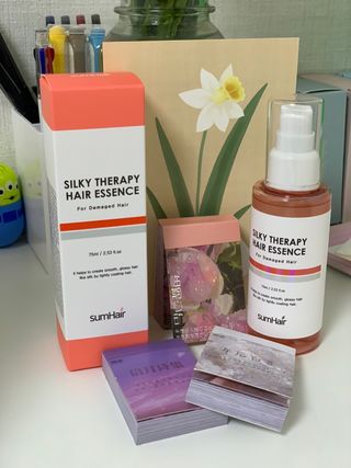 썸헤어 / SUMHAIR 썸헤어 실키 테라피 헤어 에센스 — 5점을 준 리뷰어가 2021년 6월 올린 사용 사진