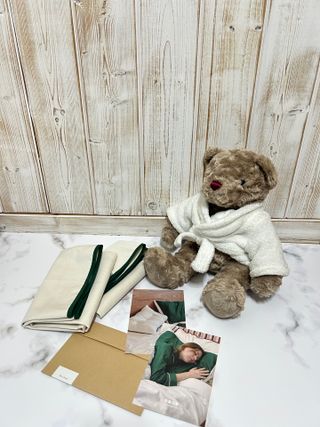 의식주의 비건 인증 오가닉 순면 베개 커버 레이어 커플 세트 — 5점을 준 리뷰어가 2023년 3월 올린 사용 사진