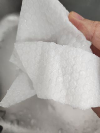 부직포나라 중금속유해물질ZERO 뜯어쓰는 주방 일회용수세미 60매 2매 — 5점을 준 리뷰어가 2022년 11월 올린 사용 사진