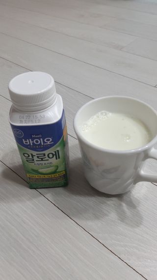LIVE 매일바이오 알로에 드링킹 요거트 — 5점을 준 리뷰어가 2022년 4월 올린 사용 사진