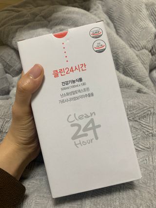클린24시간 1BOX(5포) + 전용보틀(500ml) — 4점을 준 리뷰어가 2022년 12월 올린 사용 사진