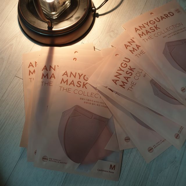 애니가드 셋업마스크 4컬러 각 10매입 [크리미베이지, 캐시미어로즈, 초콜렛브라운, 미드나잇네이비] 리뷰 사진