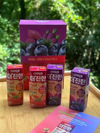 [롯데칠성] 야채듬뿍 더'진한 [롯데칠성] 야채는 이제 COLORFULL! 야채듬뿍  더 진한 레드 4개 +퍼플 4개 (총 8개) — 5점을 준 리뷰어가 2023년 6월 올린 사용 사진
