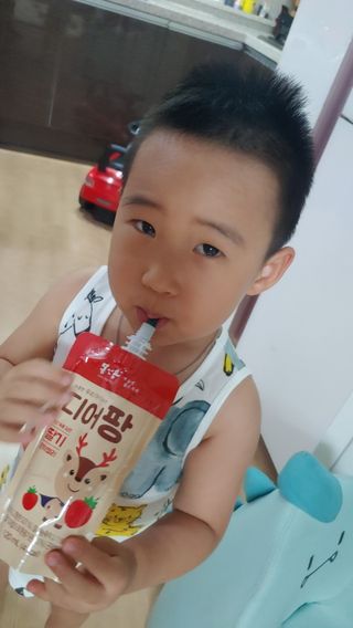 [몸엔용] 우리 아이 건강간식, 달콤한 녹용곤약젤리 디어팡 4종 — 4.5점을 준 리뷰어가 2021년 8월 올린 사용 사진