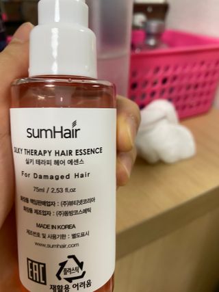 썸헤어 / SUMHAIR 썸헤어 실키 테라피 헤어 에센스 — 5점을 준 리뷰어가 2021년 6월 올린 사용 사진
