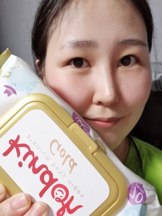킨도 아기 물티슈 골드 일반형 — 5점을 준 리뷰어가 2021년 4월 올린 사용 사진