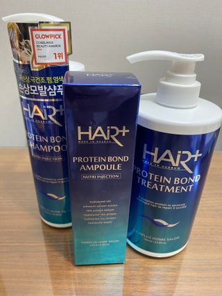 헤어플러스 단백질탈모샴푸 500ml+단백질본드앰플 145ml — 5점을 준 리뷰어가 2021년 3월 올린 사용 사진