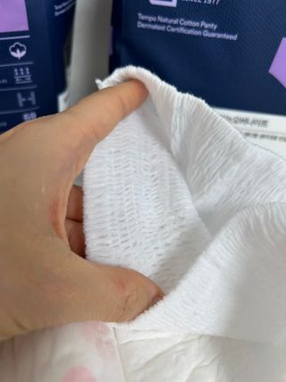 N[템포 ] 패드 내추럴 순면 입는 오버나이트 5P * 2개 — 5점을 준 리뷰어가 2024년 2월 올린 사용 사진