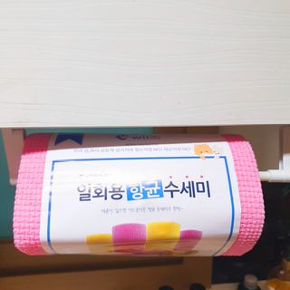 위케어 일회용 향균 수세미 50매 2롤 세트 총 100매 Pink — 5점을 준 리뷰어가 2021년 2월 올린 사용 사진