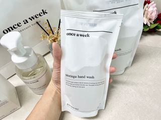 원스어윅 핸드워시 모링가향 본품1 + 리필파우치3 — 5점을 준 리뷰어가 2021년 1월 올린 사용 사진