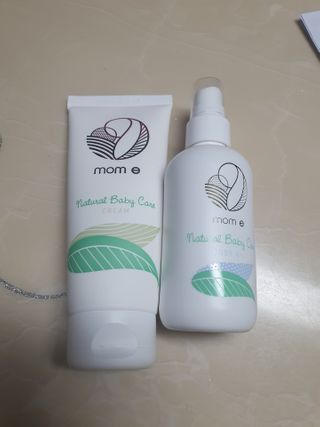 mom e 맘이 내추럴 베이비 케어 크림+바디오일 — 3.5점을 준 리뷰어가 2021년 1월 올린 사용 사진