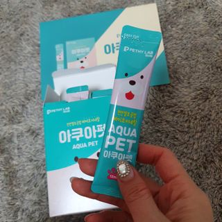펫시랩 반려견용 액상 프리바이오틱스 아쿠아펫 — 5점을 준 리뷰어가 2021년 2월 올린 사용 사진