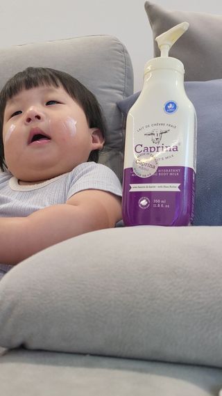 [카프리나]프레쉬 산양밀크 어메이징 바디로션 350ml (시어버터 향) — 5점을 준 리뷰어가 2023년 6월 올린 사용 사진