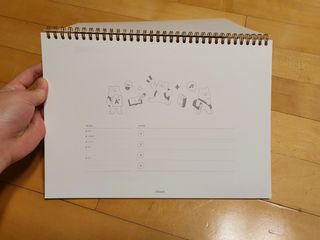 리훈 곰부 체크리스트+ 곰부 리무버블스티커 1장 — 4점을 준 리뷰어가 2021년 4월 올린 사용 사진