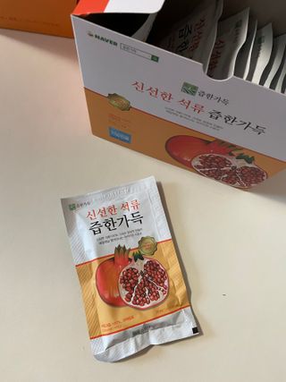 즙한가득 양배추사과즙/석류즙 30포, 선물박스 택1 — 5점을 준 리뷰어가 2022년 1월 올린 사용 사진
