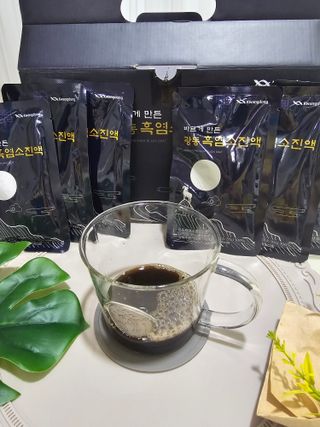 광동생활건강 MF [광동] 바르게 만든 광동 흑염소 진액 70ml * 30포 1박스 — 5점을 준 리뷰어가 2024년 5월 올린 사용 사진