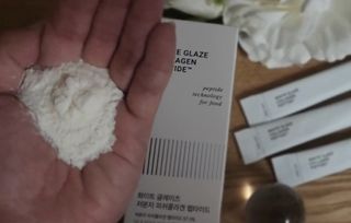 닥터윤 더마스킨 화이트 글레이즈 저분자 피쉬콜라겐 펩타이드 — 4.5점을 준 리뷰어가 2022년 8월 올린 사용 사진