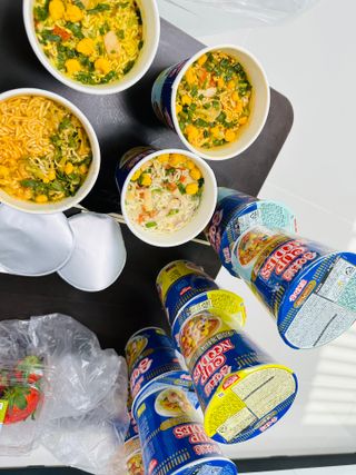 NISSIN 닛신 컵누들  4종 - 씨푸드오리지날, 씨푸드 스파이시, 씨푸드 커리, 씨푸드 XO소스 — 4점을 준 리뷰어가 2022년 11월 올린 사용 사진
