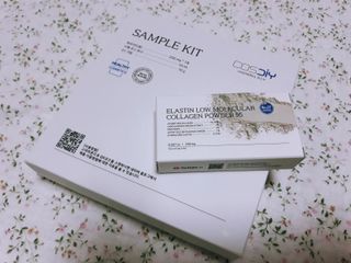 [유니자르] COSDIY  샘플 키트 + 엘라스틴 저분자 콜라겐 파우더 — 3.5점을 준 리뷰어가 2021년 11월 올린 사용 사진