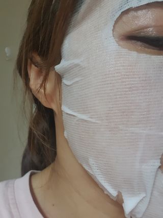[후르디아] 골라쓰는 비건마스크팩 2종 -백년초 / 망고 — 3.5점을 준 리뷰어가 2022년 1월 올린 사용 사진