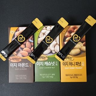 짜먹는 이지견과 짜먹는 이지아몬드, 짜먹는 이지허니피넛, 짜먹는 이지캐슈넛 각 10g X  10포 — 5점을 준 리뷰어가 2021년 2월 올린 사용 사진