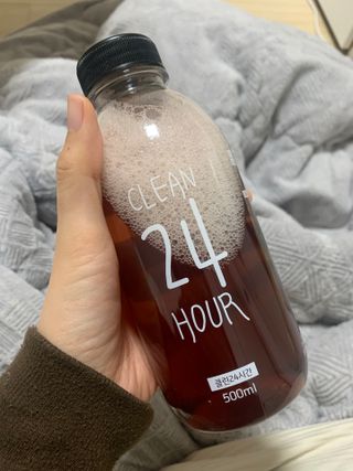 클린24시간 1BOX(5포) + 전용보틀(500ml) — 4점을 준 리뷰어가 2022년 12월 올린 사용 사진
