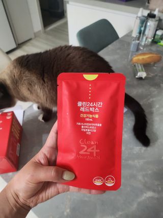 클린24시간 레드박스 1BOX(5포) + 전용보틀(500ml) — 5점을 준 리뷰어가 2024년 3월 올린 사용 사진
