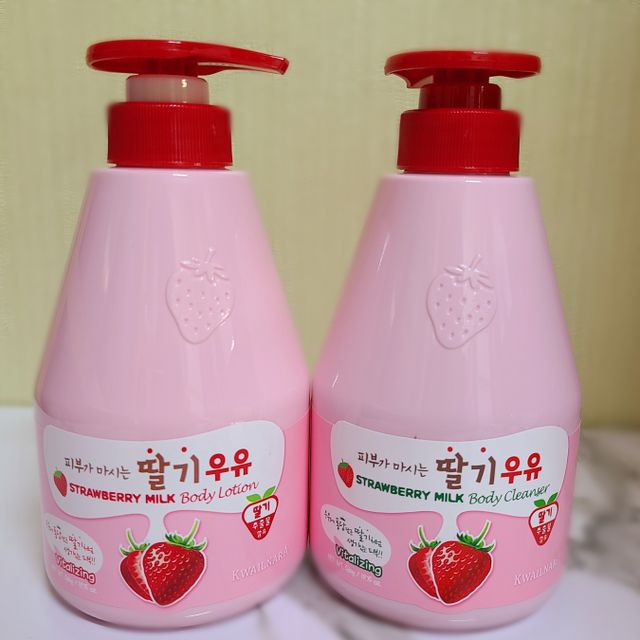 [과일나라] 피부가 마시는 딸기우유 바디클렌저&바디로션 리뷰 사진