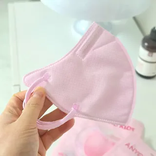 애니가드키즈 새부리형  소형L 5컬러 각 10매입 [크리미베이지, 코튼핑크, 블루레이크, 페일로즈, 민트그린] — 5점을 준 리뷰어가 2022년 2월 올린 사용 사진