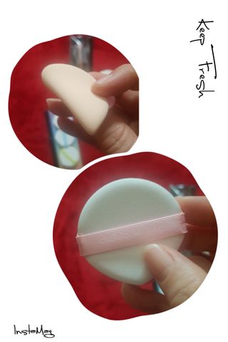 [툴앤썸] 메이크업 브러시로 바르고 호빵 스펀지로 클렌징하는 A-Z 뷰티툴 5종 — 5점을 준 리뷰어가 2021년 1월 올린 사용 사진