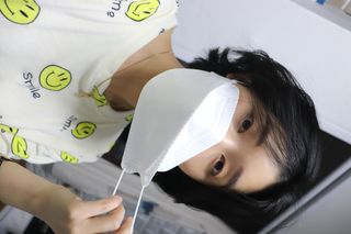 [심폐소생소] KF94 오늘의 마스크 대형 — 5점을 준 리뷰어가 2021년 12월 올린 사용 사진