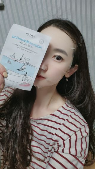 세뚜아(Cettua) [세뚜아] 모이스처 밸런싱 페이셜 마스크 Cettua Moisture Balancing Facial Mask 5매 — 5점을 준 리뷰어가 2024년 3월 올린 사용 사진