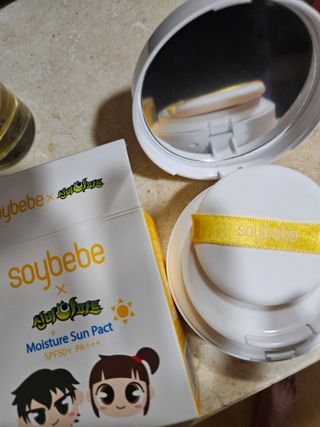 소이베베X신비아파트 모이스쳐 선팩트 SPF50+ PA+++ — 5점을 준 리뷰어가 2023년 4월 올린 사용 사진