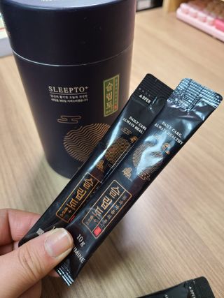 프리마인 자체 기업부설 연구소에서 찾아낸 건강한 수면의 비밀.  슬립토 플러스 30포 — 4.5점을 준 리뷰어가 2021년 10월 올린 사용 사진