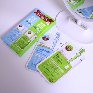메디힐 올리브영 1등 마스크팩 워터마이드팩 2매 + 티트리팩 2매 기획세트 — 4점을 준 리뷰어가 2021년 3월 올린 사용 사진